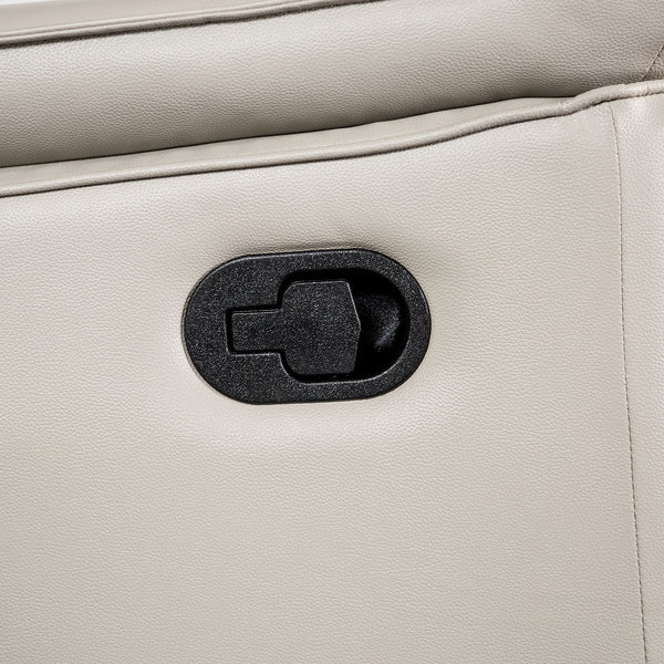 English Elm Transitional Multi-Function Glider Recliner with Channel Back, Cup Holders, Hidden Storage, Upholstered Comfort taupe 40 L x 31 W x 28 H B2741P387108