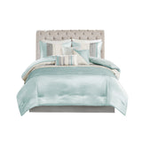 Madison Park Amherst Transitional 7 Piece Comforter Set MP10-2981 Aqua