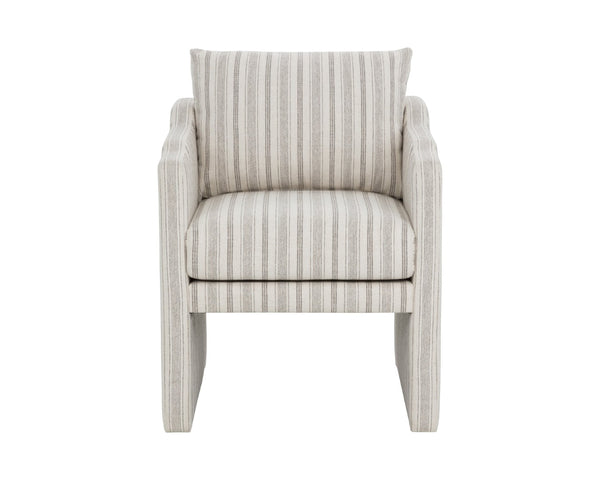 Sunpan SCALA Dining Armchair - Gifford Script Upholstered Chair for Modern Elegance and Comfort in Dining Spaces 112510