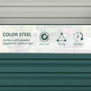 English Elm Outsunny Galvanized Steel Raised Garden Bed, 4' X 4' Modern Planter For Vegetables, Herbs & Flowers W2225P174408-GIGA