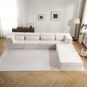 English Elm Compression Modular Floor Sofa Bed - Cozy, Versatile Lounge With Memory Foam & No Assembly Needed! W3723S00039