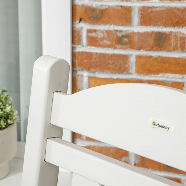 English Elm Outsunny Outdoor Rocking Chair – All-Weather Hdpe, Rustic Design, Oversized Comfort, 350Lbs Capacity W2225P217089-GIGA