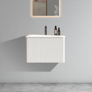 English Elm U059-etna24w-301 Floating Wall Mount Vanity Striped Cabinet Integrated Ceramic Basin W1865P164728