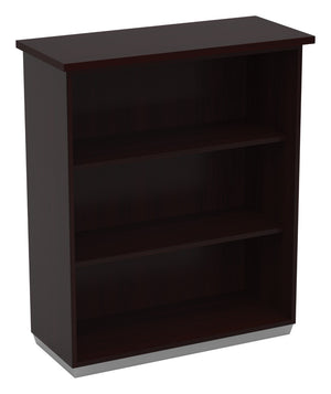 OSP Home Furnishings Tuxedo Open Hutch Bookcase with Three Adjustable Shelves for Modern Home Organization TUX-55-DKR