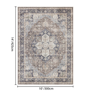 English Elm Premier Traditional Low Pile Area Rug Warm Brown Tones for Living and Dining Rooms B186P479395