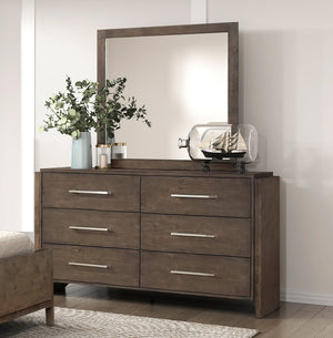 English Elm Classic 6-Drawer Dresser in Rich Wood Finish with Durable Rubberwood Build, Smooth Glides, Chrome Pulls Dark Walnut 64.5 L x 21 W x 40 H B011P339692