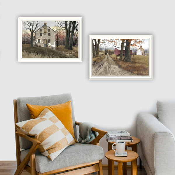 English Elm Trendy Decor 4u Billy Jacobs Two Piece Pastoral Framed Wall Art Set Farmhouse Prints B067P254115