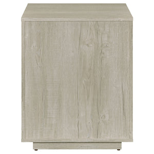 English Elm Loomis White Washed Grey 3-Drawer File Cabinet — Rustic Modern Accent with Tufted Tuxedo Arm, Plush Comfort B062P344974