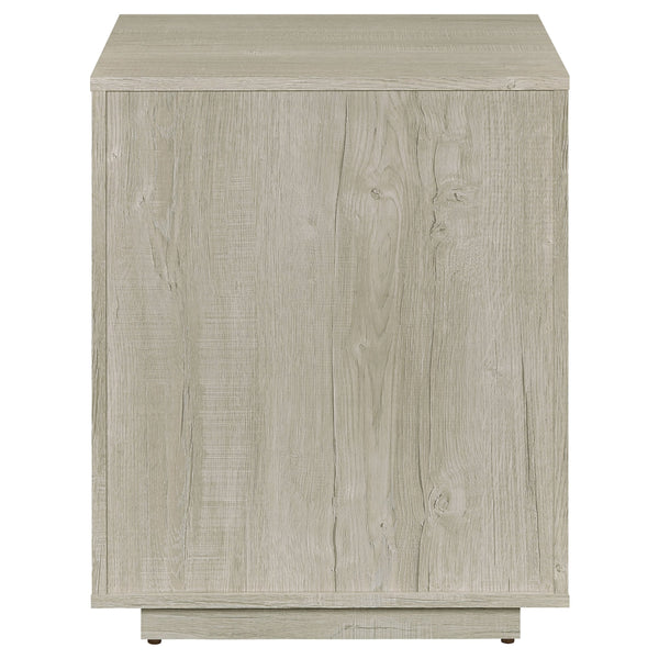 English Elm Loomis White Washed Grey 3-Drawer File Cabinet — Rustic Modern Accent with Tufted Tuxedo Arm, Plush Comfort B062P344974
