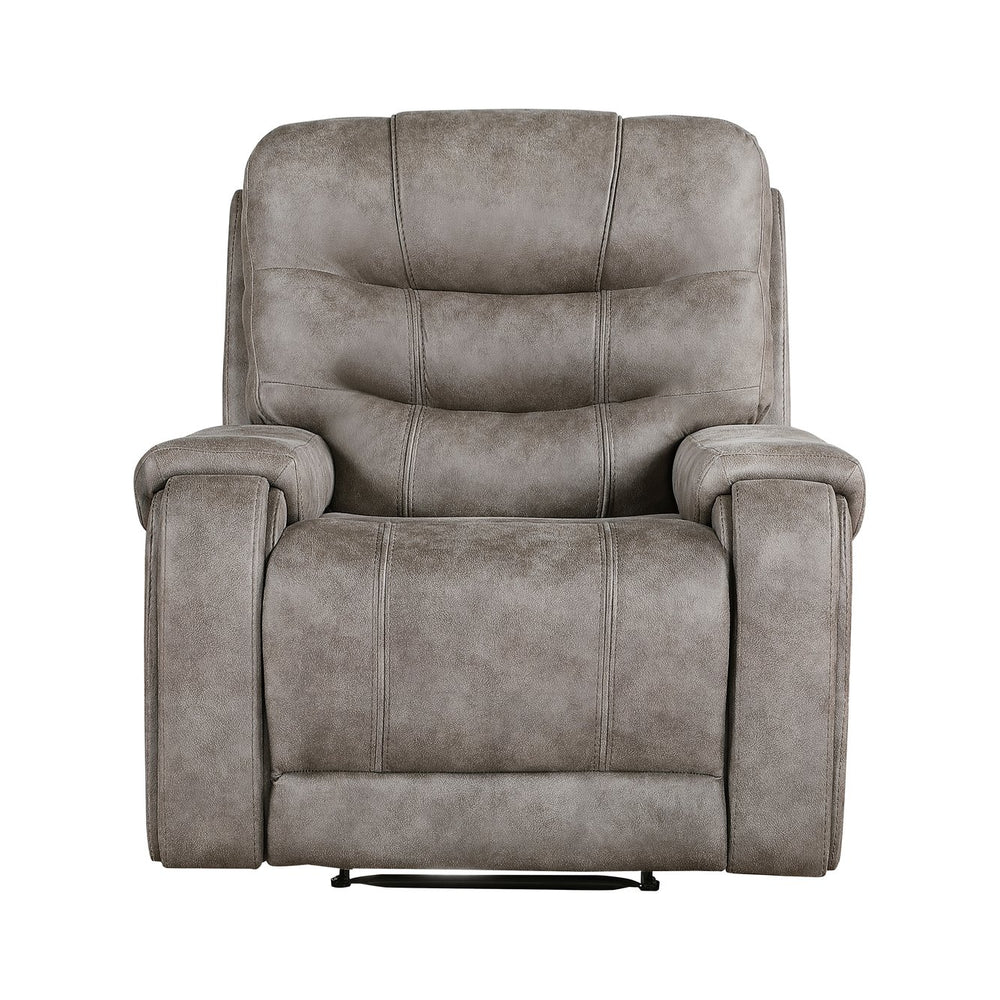 English Elm Modern Microfiber Recliner with Pocket Coil Seating and Solid Wood Frame for Living Rooms B011P228257