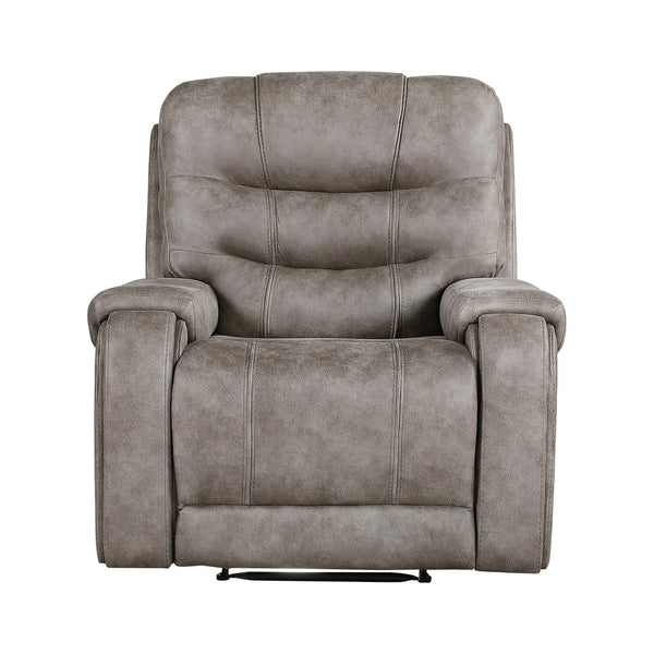 English Elm Modern Microfiber Recliner with Pocket Coil Seating and Solid Wood Frame for Living Rooms B011P228257