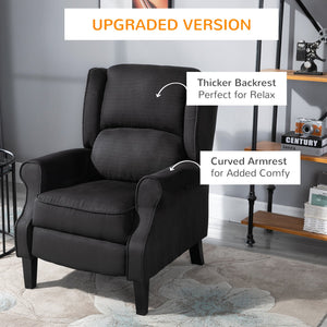 English Elm HOMCOM Wingback Heated Massage Recliner Chair with Vibration, Remote, Footrest, Suede Comfort W2225P173857