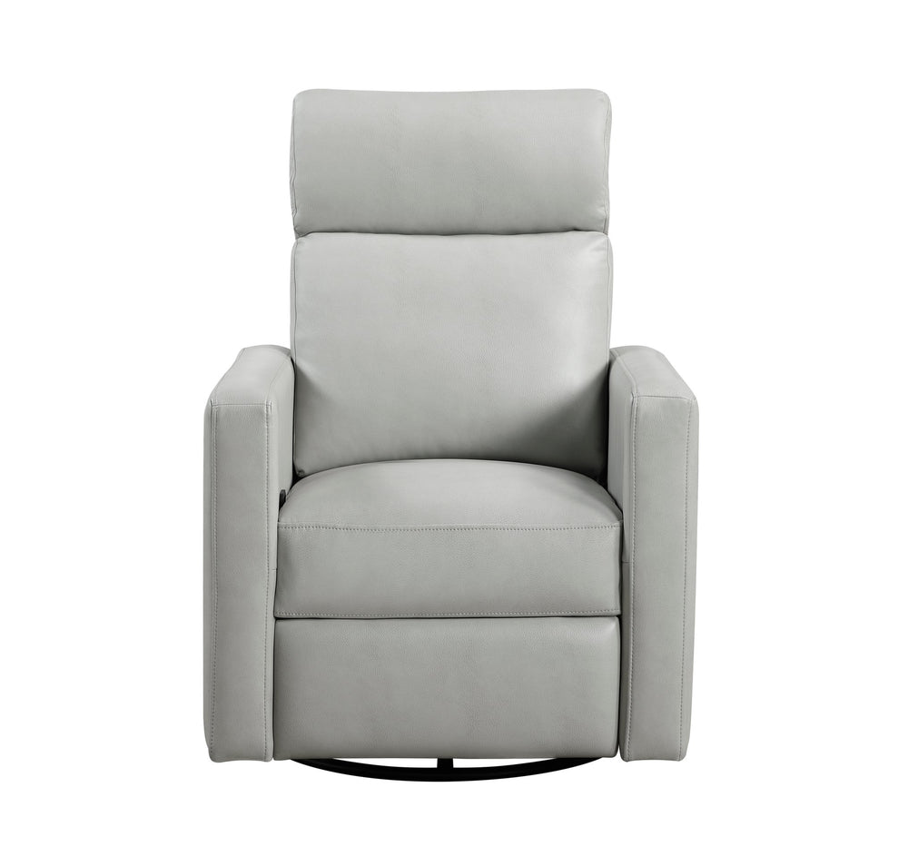 English Elm Contemporary Olathe Swivel Gliding Recliner Chair in Quartz Chenille with Smooth 360° Motion Comfort Smoke 31 L x 30.5 W x 26 H B011P396184