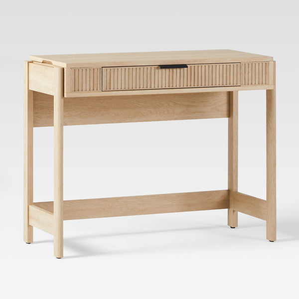 Holmes Modern Lift Top Standing Desk with Reeded Drawer Coastal Oak WEHOL42OS2CO0 Walker Edison