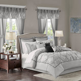 Madison Park Essentials Joella Transitional 24 Piece Room in a Bag MPE10-765 Grey