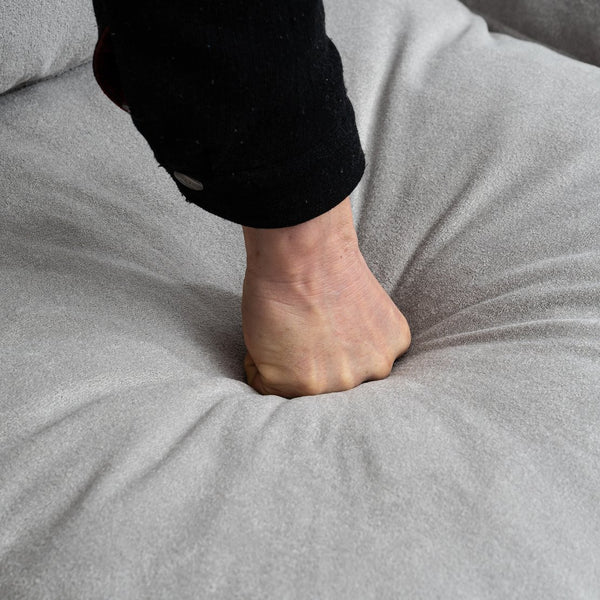 English Elm Convertible Convertible sofa with storage footstools, compact U-shaped 2-seater for small spaces, durable fabric comfort Grayish W2012P252426