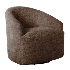 JLA Home INK+IVY - Upholstered boucle swivel chair — compact barrel silhouette, hidden 360° base, plush modern comfort II103-0564
