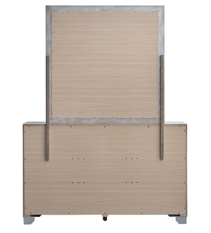 English Elm Murry Five Drawer Glam Dresser with Mirror Trim Fronts and Chrome Crystal Pulls B078P473041