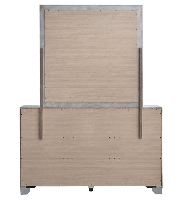 English Elm Murry Five Drawer Glam Dresser with Mirror Trim Fronts and Chrome Crystal Pulls B078P473041