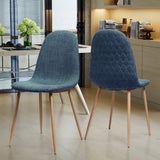 Christopher Knight Home® - Noble House - Caden Mid Century Fabric Dining Chairs with Light Walnut Wood Finished Legs - Set of 2