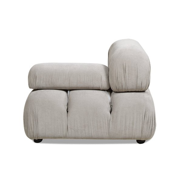 English Elm Jennifer Taylor Home - Marcel Luxurious 36" Bubble Modular Lounge Arm Chair with Bouclé Upholstery and Eucalyptus Frame Gray B2719P238258