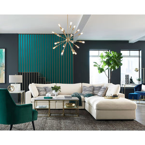 English Elm Rhette Beige 4-Piece Upholstered Sectional With Reversible Cushions & Jacquard Accent Pillows B062S00995-GIGA