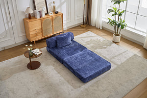 English Elm Compression Sofa Bed - Versatile Chenille Floor Sofa With Modular Design For Living Room & Dorms W3723P345646