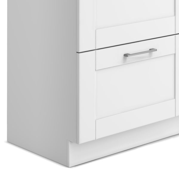 English Elm Modern Wide Shaker Laundry Cabinet - 46" With Deep Stainless Steel Sink & Organized Storage Space B136P158795