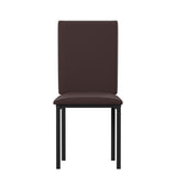 Homelegance By Top-Line Aristos Metal Upholstered Dining Chairs Black Metal