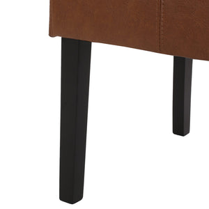 English Elm Pertica Upholstered Dining Chair Set of 2 with T-stitch Detail for Modern 38541.00PUCOGN