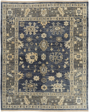 Feizy Rugs Fillmore Hand-knotted Wool Rug - Traditional Floral Patterns With Rich Colors For Timeless Elegance Blue,Gray Wool Fil6954fblugrye10
