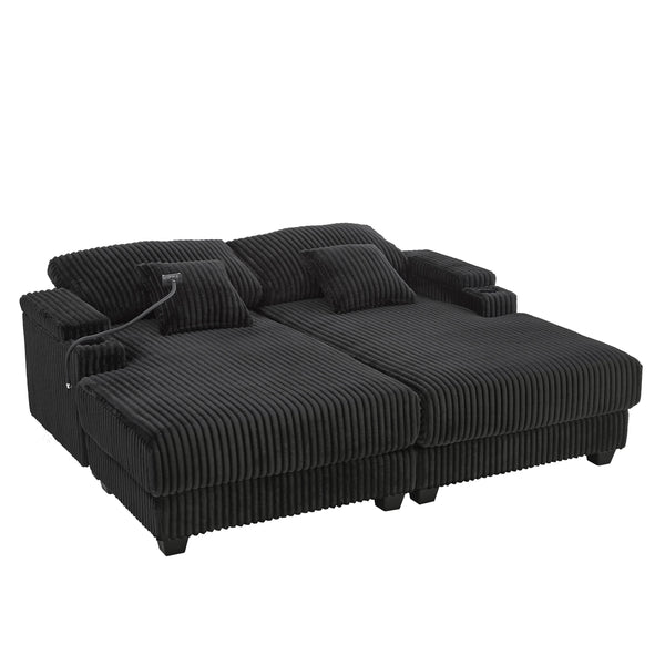 English Elm Swivel Barrel Accent Chair Chenille Tufted Round Club Seat for Living Room Lounge Black N719S002270B