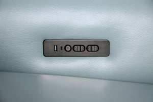 English Elm Transitional Multi-Function Glider Recliner with Channel Back, Cup Holders, Hidden Storage, Upholstered Comfort Blue 40 L x 34 W x 30 H B2741P387646