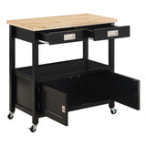 OSP Home Furnishings Radford Kitchen Cart Black Black