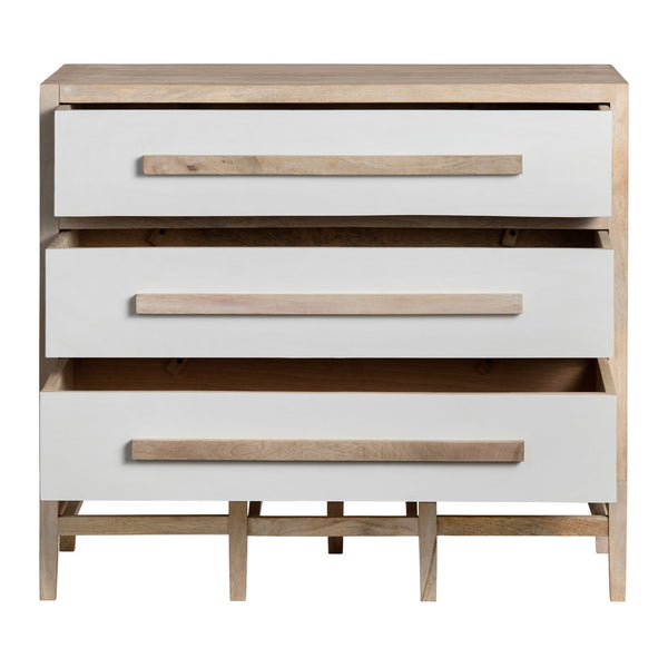 Crestview Collection Transitional 3 Drawer Accent Chest In Mango Wood – Modern Elegance With Natural Finish & Stability Brown Solid Wood Cvfnr4270