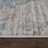 Feizy Rugs Dartmouth Transitional Abstract Floral Rug - Durable Polypropylene, Vintage Charm, Persian-inspired Design Tan,Brown,Blue Polypropylene Drt39qkfbgemltg00