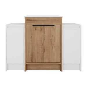 English Elm 48 Inch Freestanding Bathroom Vanity With Ceramic Sink & Soft-Close Doors For Modern Elegance W999S00314