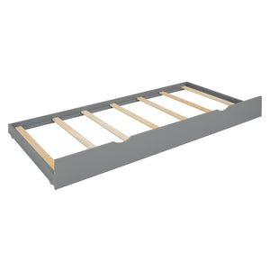 English Elm Queen Size Platform Bed With Trundle & 2 Large Drawers - Elegant Gray Storage Solution For Bedrooms N820S00025E-GIGA