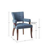 Madison Park Dawson Transitional Arm Dining Chair MP100-0042 Blue