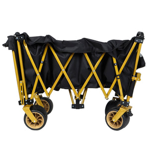 English Elm 67-1/2in Heavy Duty Beach Wagon All-terrain Wheels Foldable Tailgate 480lb Capacity W2932P349287