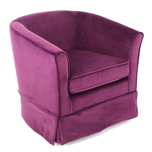 English Elm Christopher Knight Home® - SWIVEL Velvet Lounge Chair with Loose Cover for Gaming & Reading, Plush Comfort and Smooth Rotation Fuchsia 29.25 L x 27.25 W x 22 H 57448.00NVLTFCS