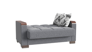 English Elm Primenest Zenaero X Loveseat - Convertible Grey Chenille Upholstered Sofa With Storage & Comfort B030P281775-GIGA