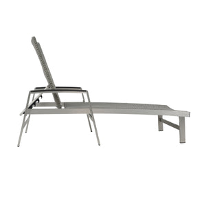 English Elm Christopher Knight Home® - Oxton Outdoor Chaise Lounge - Stylish Grey Mesh Seating For Ultimate Comfort & Relaxation By Poolside N775P210067G