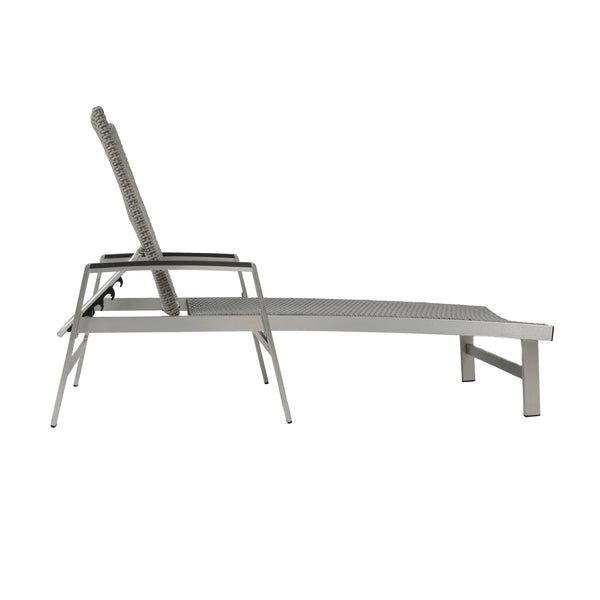 English Elm Christopher Knight Home® - Oxton Outdoor Chaise Lounge - Stylish Grey Mesh Seating For Ultimate Comfort & Relaxation By Poolside N775P210067G