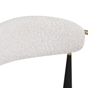 English Elm Christopher Knight Home® - Dining Chair Set Of 2 - Modern Beige Boucle Upholstered Chairs With Elegant Iron Frame Design N771P249346B