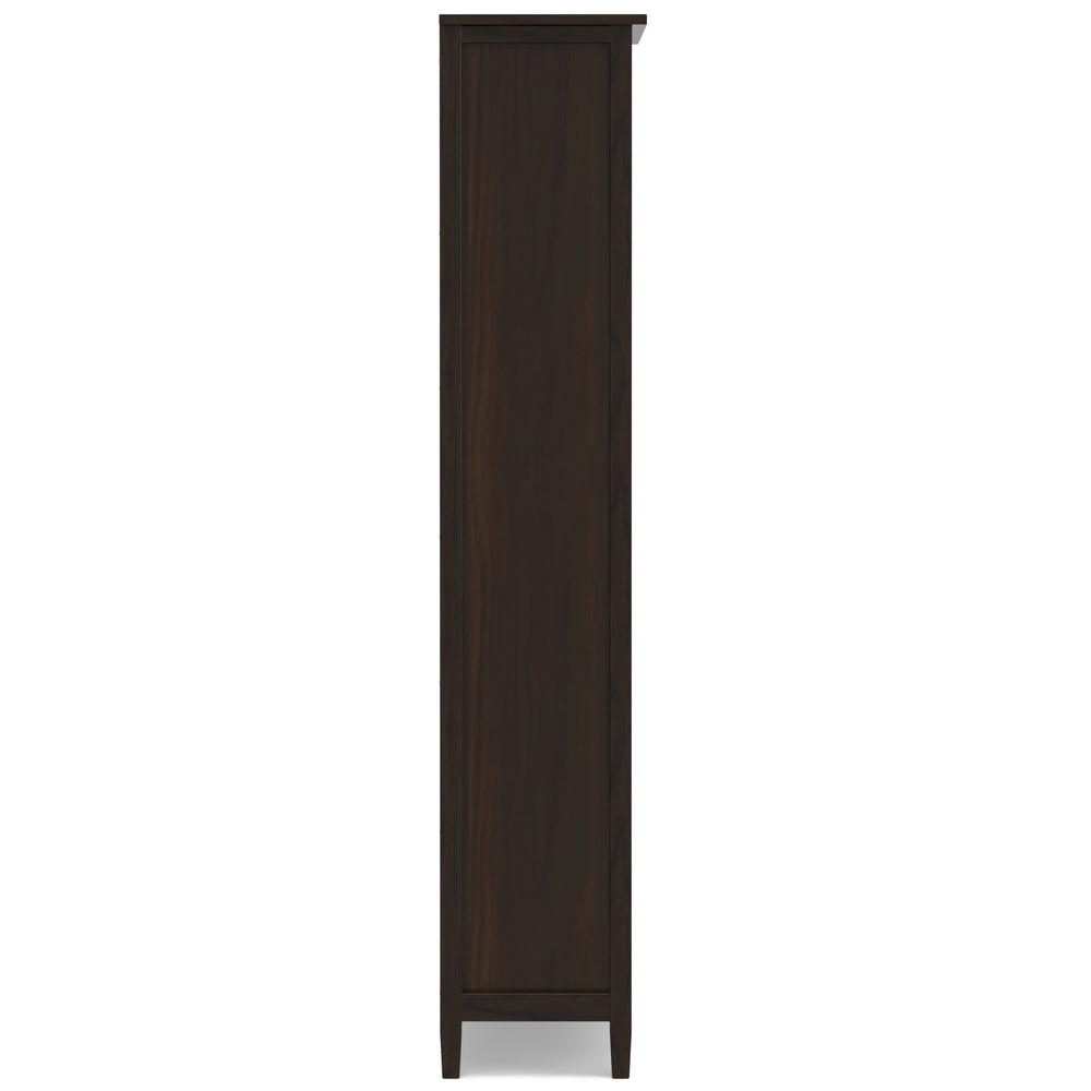 English Elm Warm Shaker 5 Shelf Bookcase Brown Pine - Handcrafted Tobacco Finish, Adjustable Shelves, 72" H Functional Style B136P238625