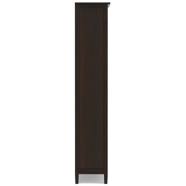 English Elm Warm Shaker 5 Shelf Bookcase Brown Pine - Handcrafted Tobacco Finish, Adjustable Shelves, 72" H Functional Style B136P238625