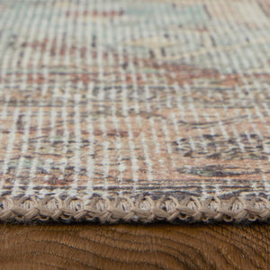 Feizy Rugs Percy Transitional Medallion Rug - Durable Machine Washable Design With Timeless Distressed Charm Orange,Brown,Taupe Polyester,Cotton,Viscose Prc39alfbrnrstf71