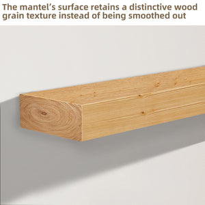 English Elm Fireplace Mantel 72" Diy Floating Wood Shelf - Handcrafted Rustic Design For Custom Home Décor T3210P391504