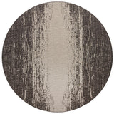 Unique Loom Outdoor Modern Ombre Machine Made Abstract Rug Charcoal Gray, Ivory/Gray 13' 0" x 13' 0"